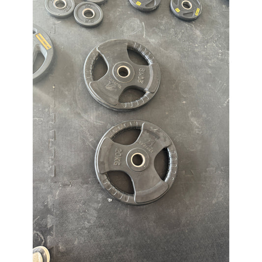 250 KG Olympic Weight Plate Set + Hammer Strength Plate Tree
