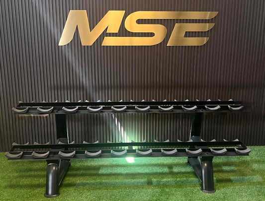 Life Fitness Dumbbell Rack – 20 Pair Storage – Commercial Grade