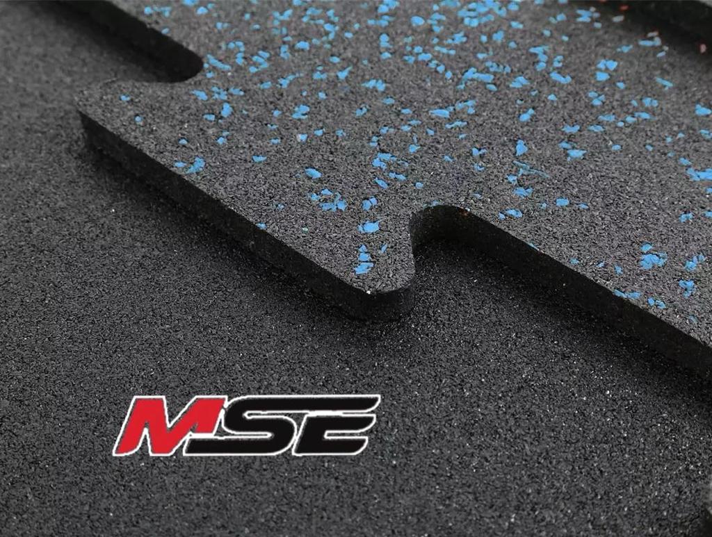 MSE Premium German-Made Floor Gym Mats / Rubber / Floor 10 mm 1000 x 1000 Black