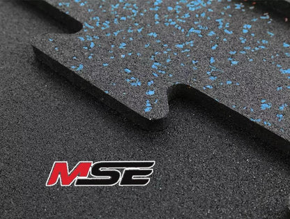 MSE Premium German-Made Floor Gym Mats / Rubber / Floor 15 mm 1000 x 1000 Black