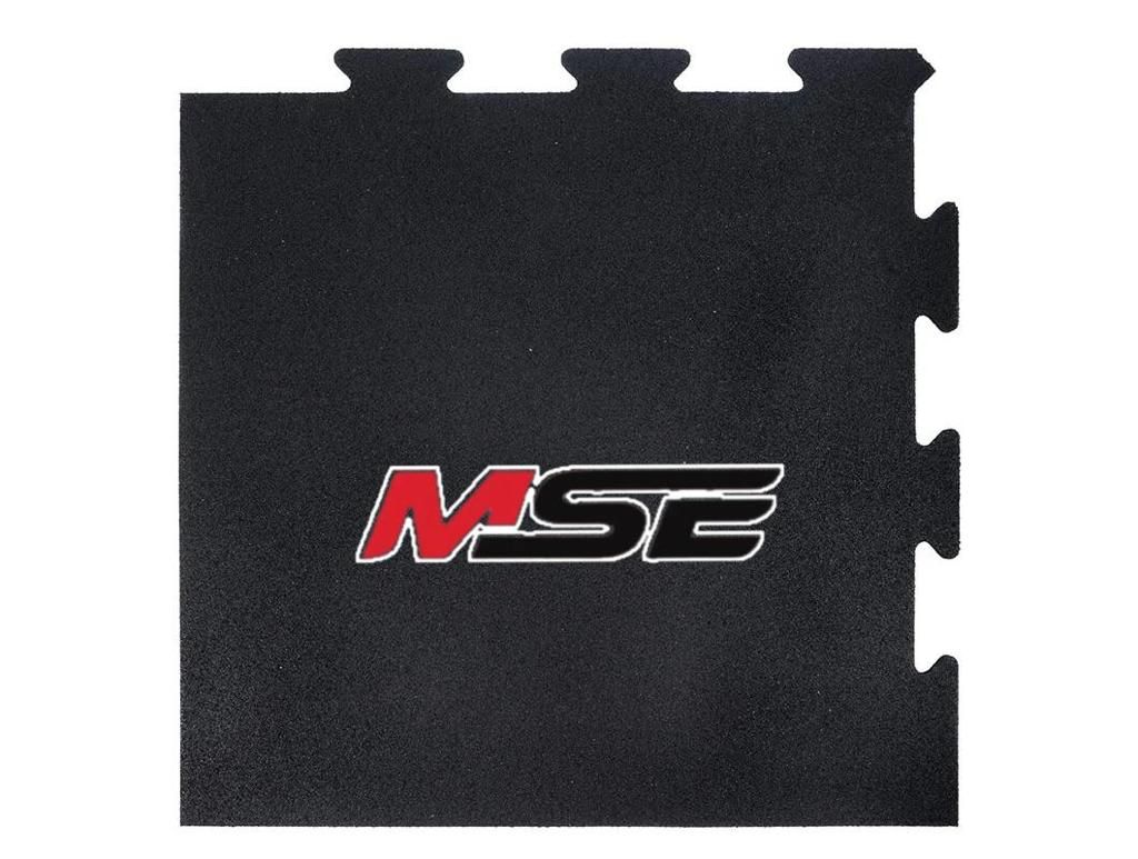 MSE Premium German-Made Floor Gym Mats / Rubber / Floor 10 mm 1000 x 1000 Black